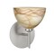 Besa Lighting Brella Mini Sconce, Mocha, Satin Nickel Finish, 1x5W LED 1SW-467983-LED-SN - alternate 1